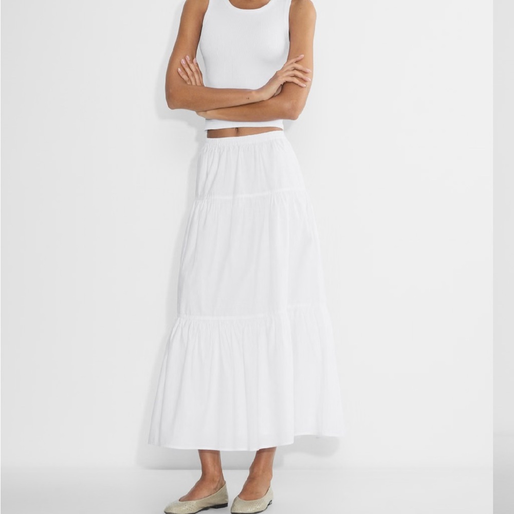 Elegant White Maxi Skirt